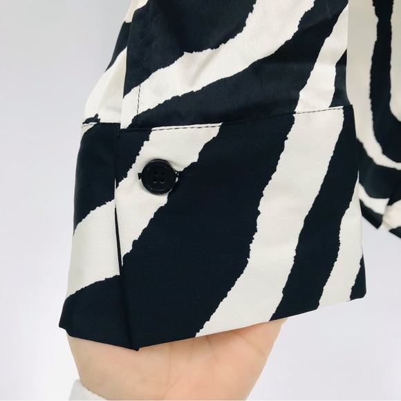 Sergio Hudson x Target Zebra Print Button Down Blouse Satin Size 4x - Picture 4 of 6